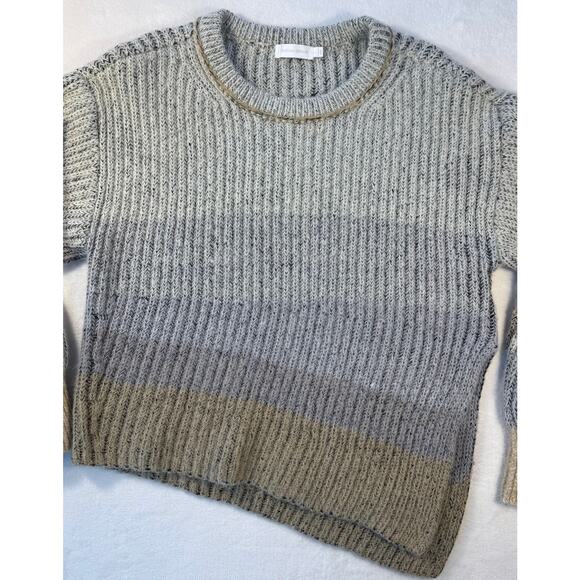 Jonathan Simkhai Allison Gray Green Asymmetrical Ombre Sweater Wool Alpaca M - Picture 7 of 9